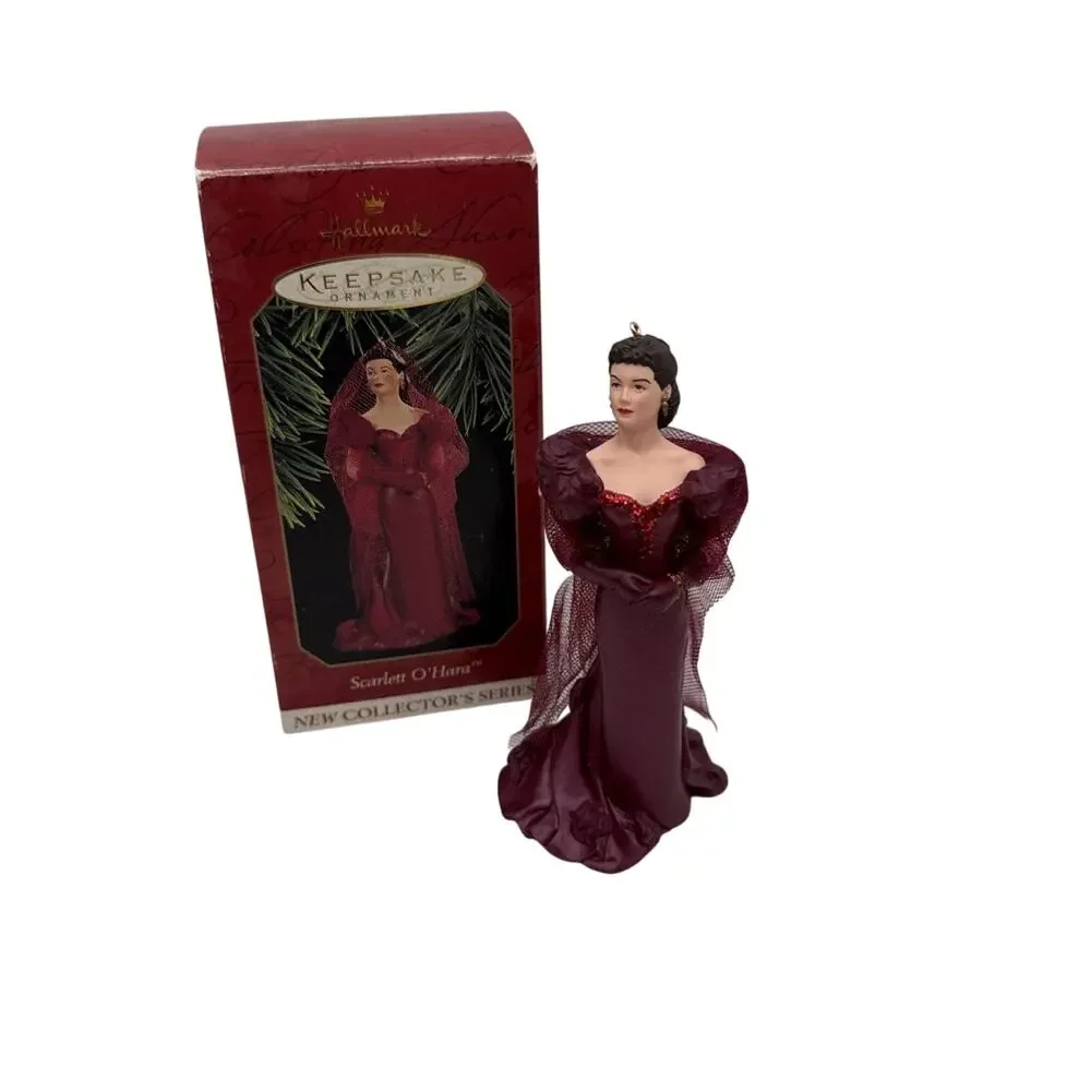 Scarlett‎ O'Hara Red Velvet Dress #1 Gone with the Wind Hallmark Ornament 1997